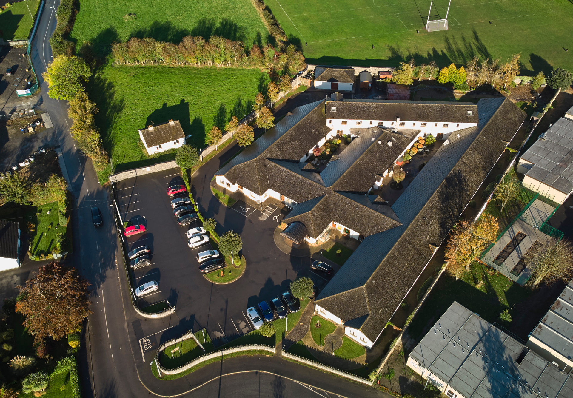 Aerial view of Oakdale Nursing Home Portarlington Laois Evergreen Care