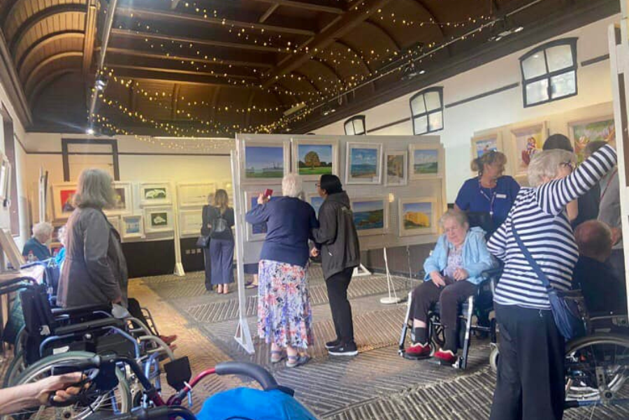 Raheny Houe Nursing Home residents attending an art exhibition