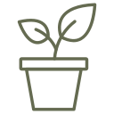 Potted plant courtyard icon