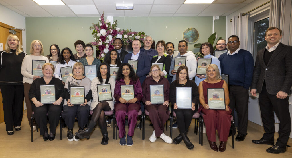 Group shot of winners at the Evergreen Employee of the Year Awards