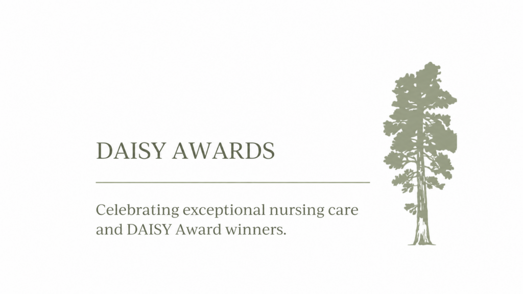 Evergreen Care DAISY Awards hero artwork with no orange flower icon